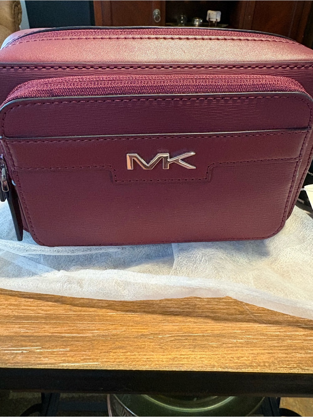 Michael Kors Plum Leather Crossbody Belt Bag